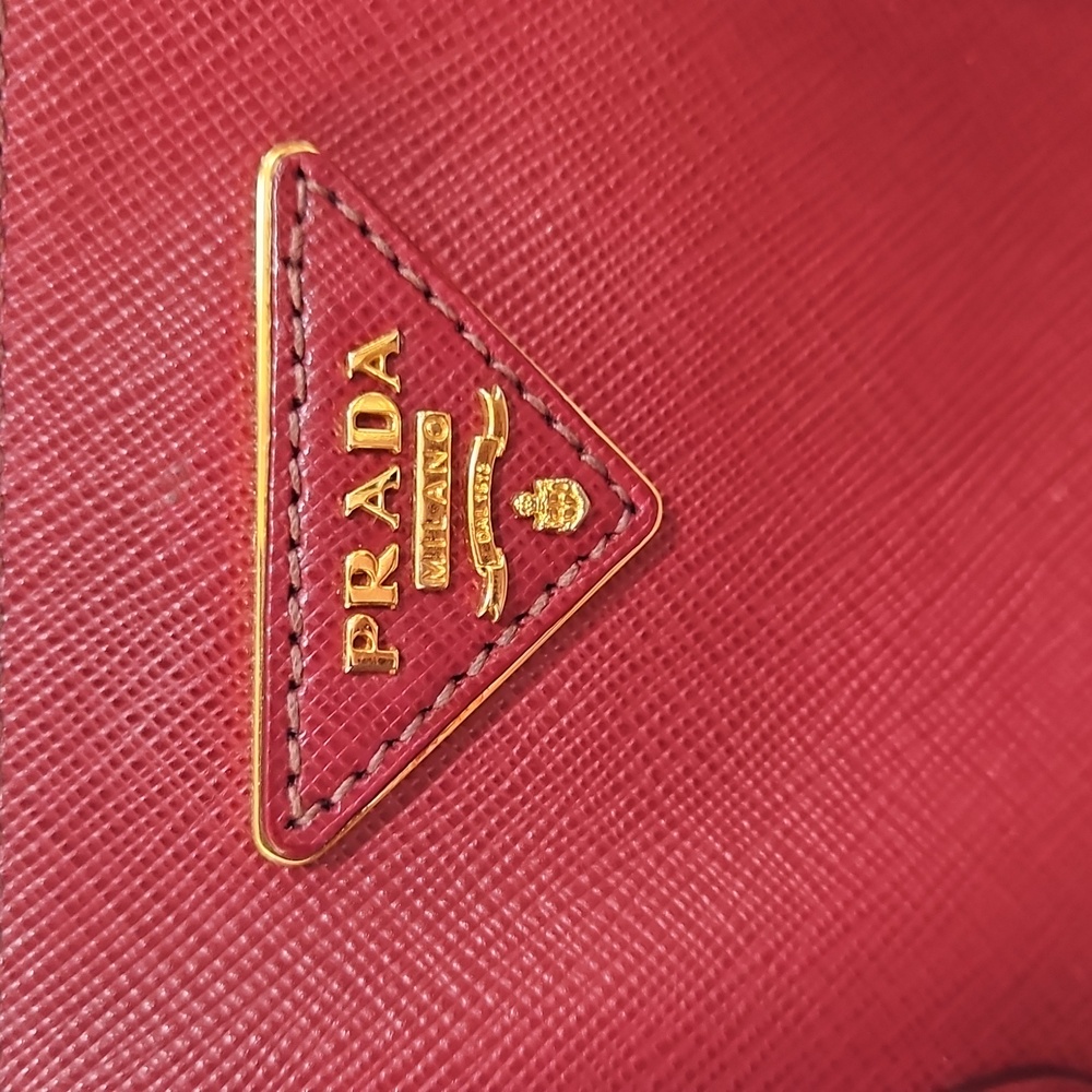 Prada Burgundy Leather Tote Bag - Picture 2 of 13